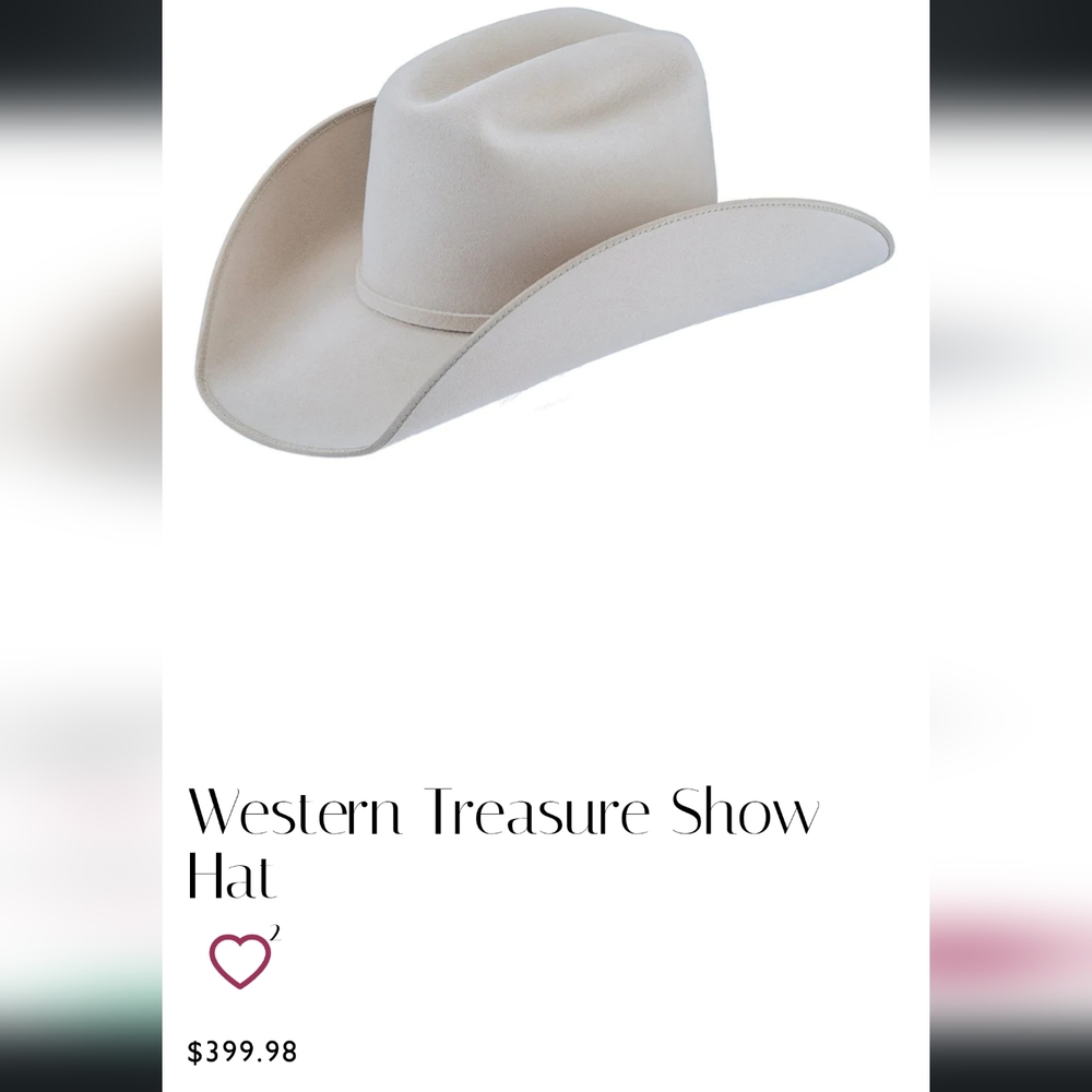 Hobby Horse Western Treasurea Cowboy/Cowgirl hat size 7